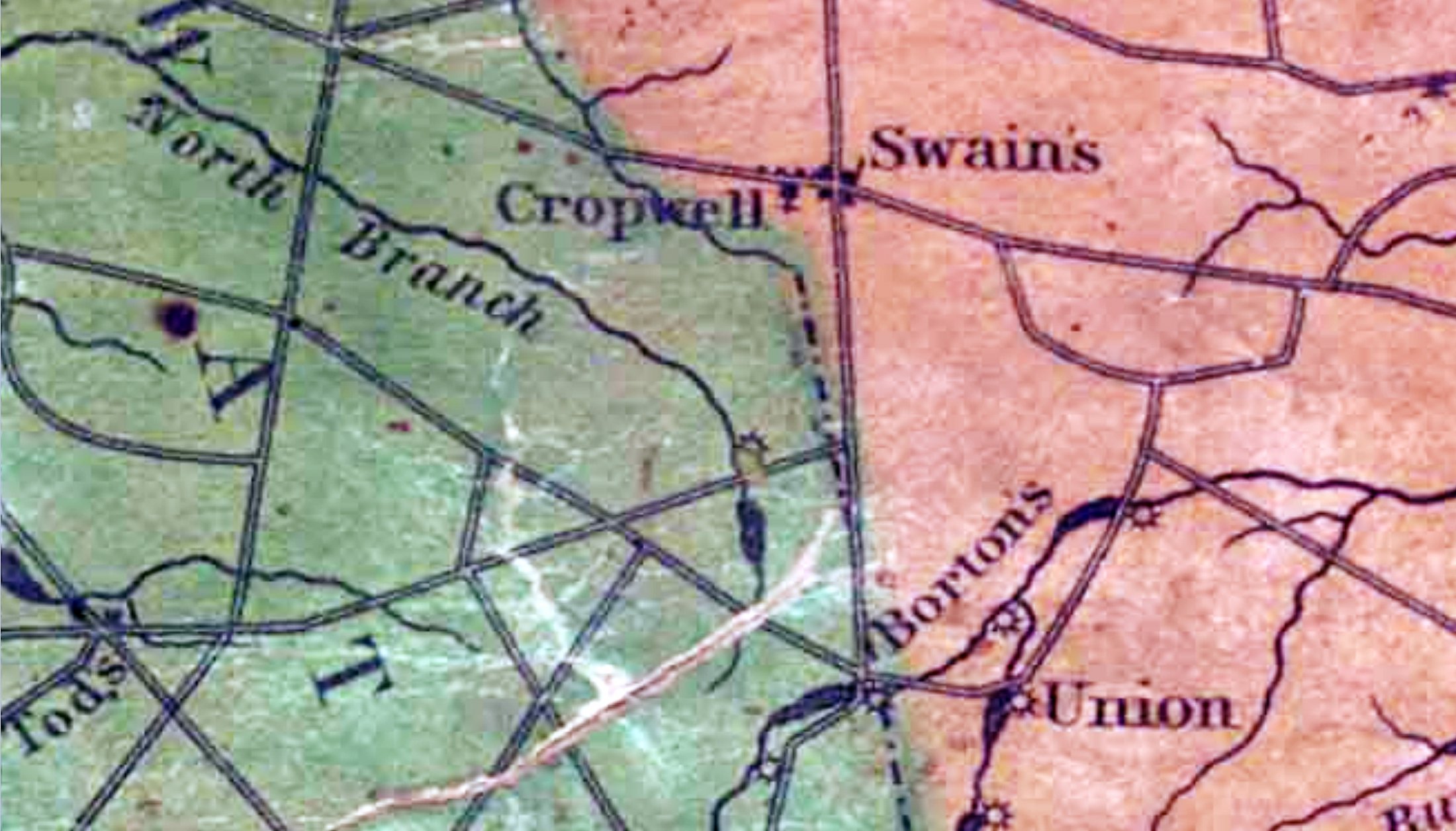 Marlton vicinity - From Thomas Gordons Map of NJ - 1828