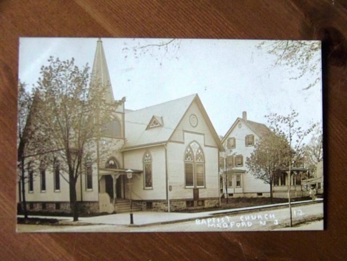 Medford - Baptist Church on Street - c 1910