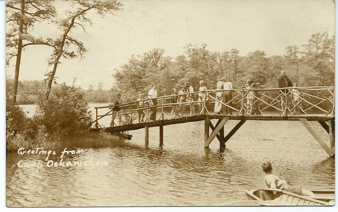 Medford - Camp Ockanickon - rustic bridge - 1932