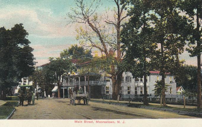 Moorestown - A scene on Main Street - c 1910