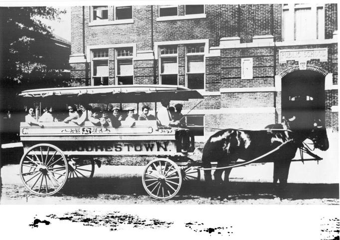 Moorestown - Horse drawn omnibus  I guess - c 1910