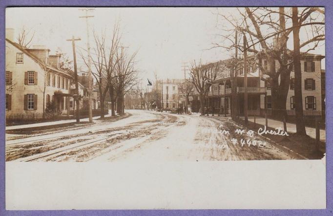 Moorestown - Main Street view - west of chester - 1908