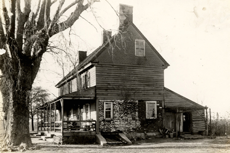 mtlrlBrick and frame house, Fellowship-Church Road, Mount Laurel Twp., date unknown (owned by Richard Hugg, 1845)nja