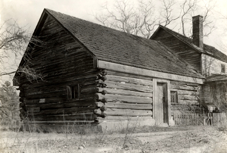 105. Log Cabin (possibly built by Peter Bard), Upper Mills, Pemberton Twp., 1720 (owned by Henry Black, 1935)