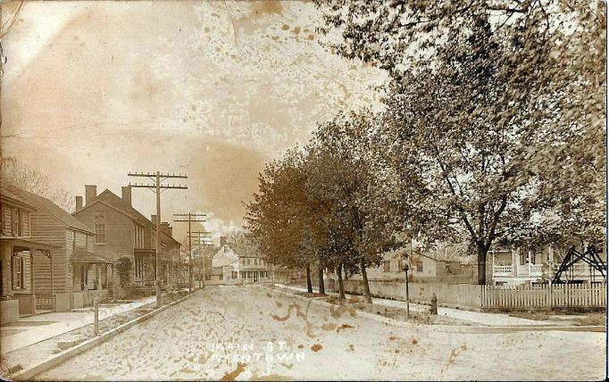 Vincentown - Down town view - c 1910