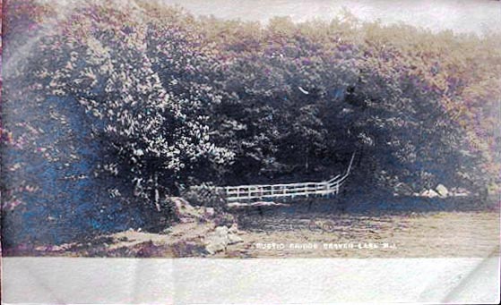 Beaver Lake - A rustic Bridge - 1905