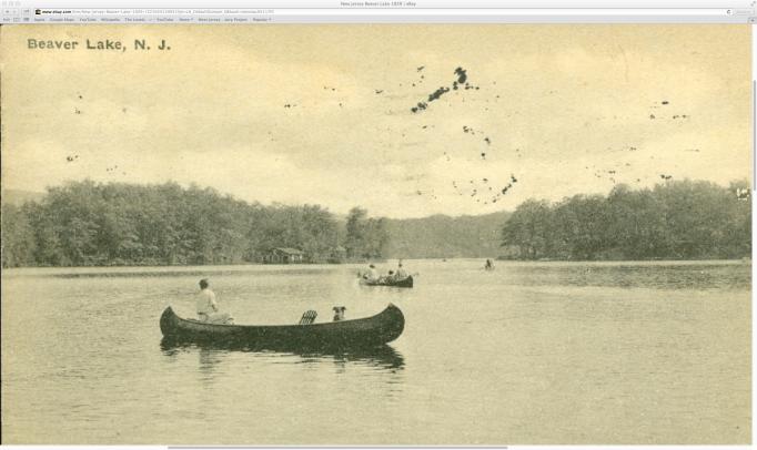Beaver Lake - Canoes on the lake - 1929