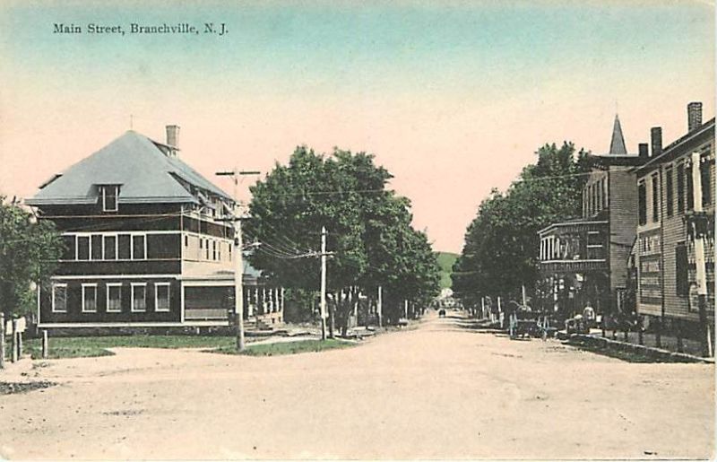Branchville - Looking along Main Street - c 1910