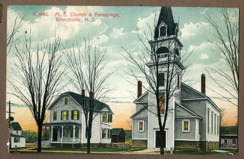 Branchville - ME Church and parsonage - c 1910