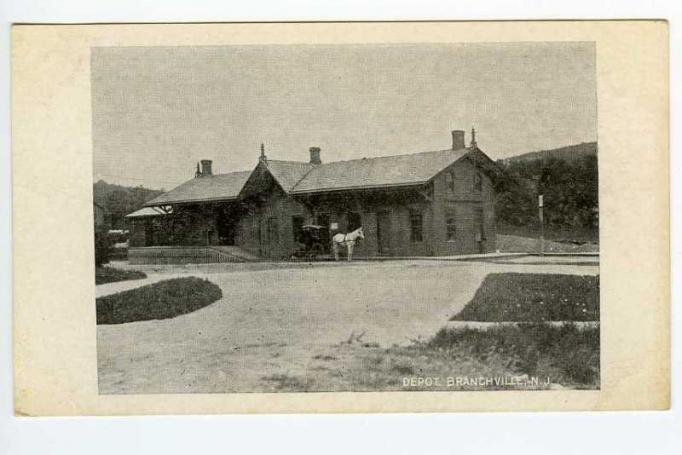 Branchville - Scene at the RR depot - c 1910