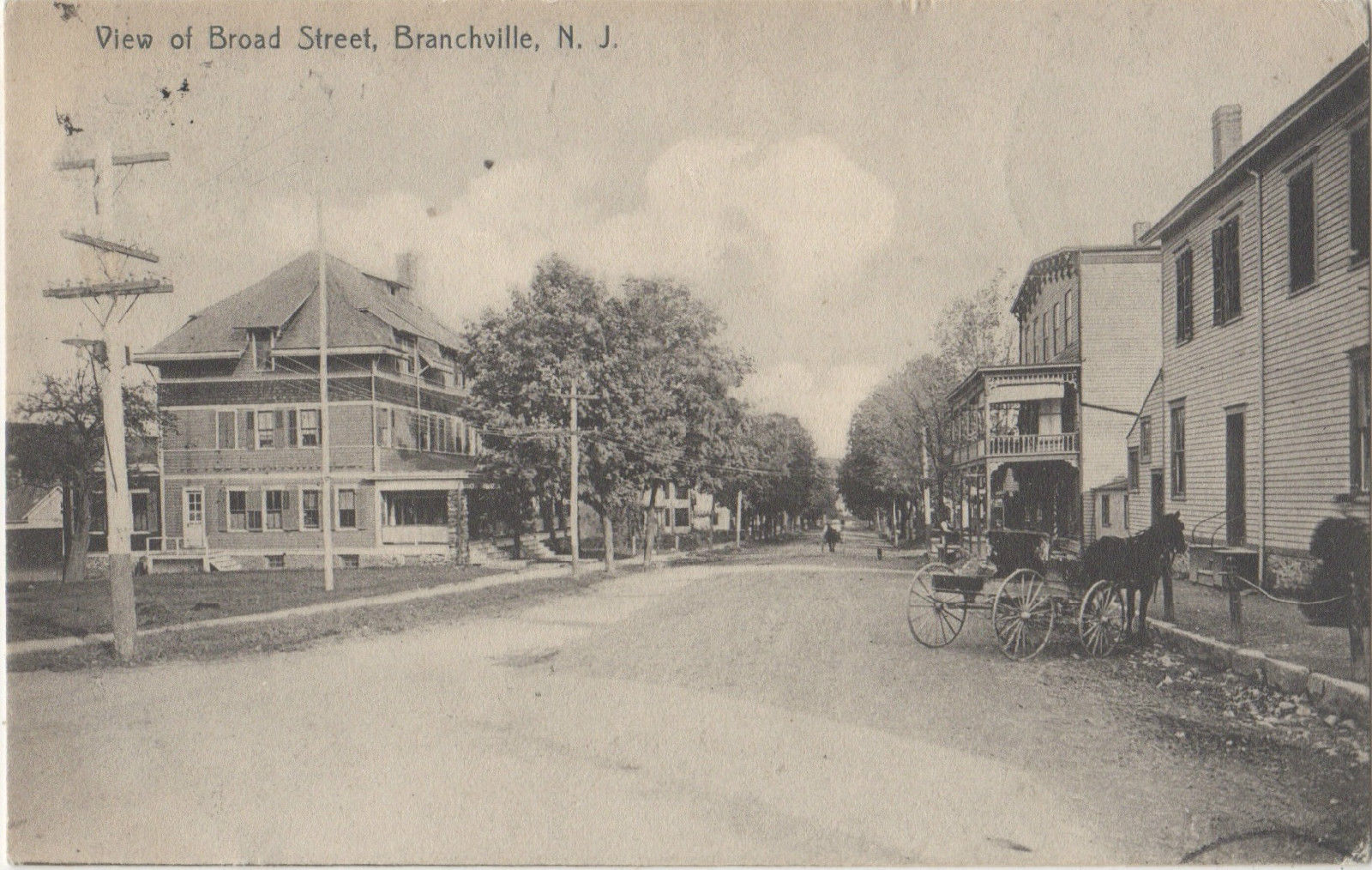 Branchville - View on Broad Street - c 1910