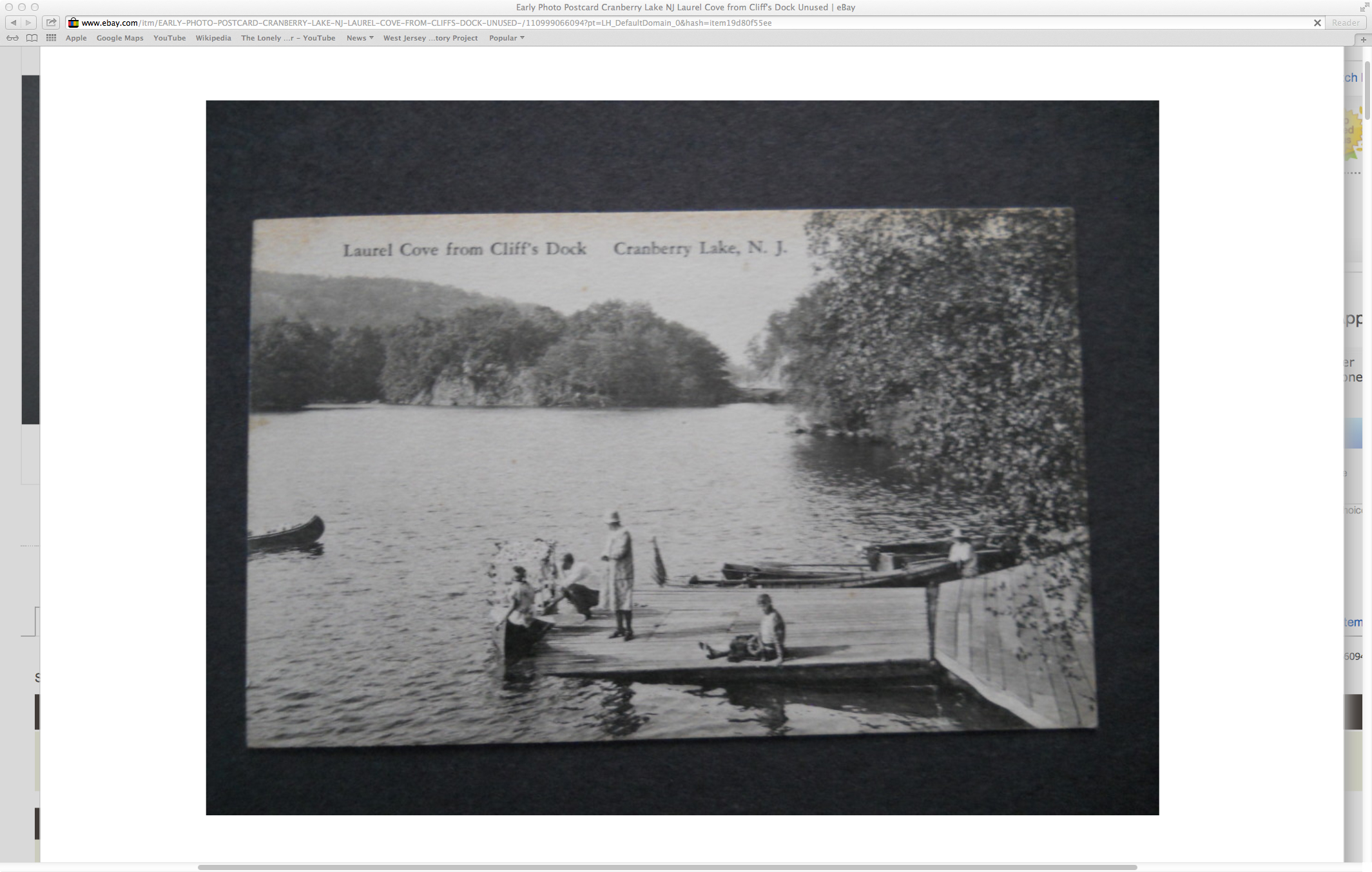 Cranberry Lake - Laurel Cove from Cliffs Dock - c 1910
