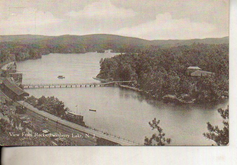 Cranbury Lake - Bridge-Railroad Depot-Casino-Steam Launch - 1909