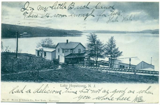 Lake Hopatcong - A view along the lake - c 1910