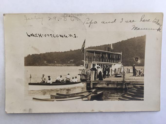 Lake Hopatcong - Busy dock - 1905