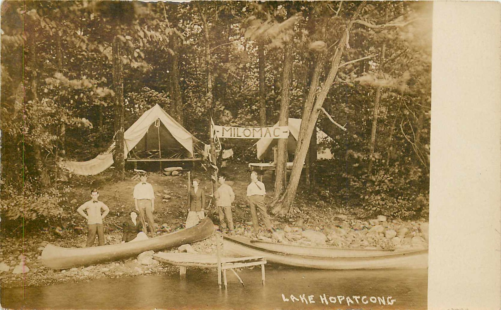Lake Hopatcong - Campers at camp Milano - c 1910
