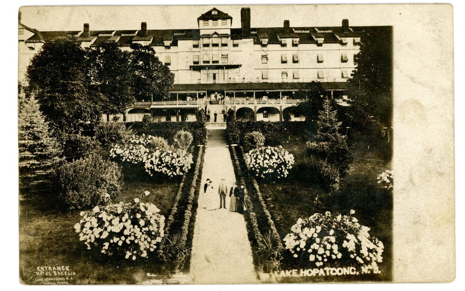 Lake Hopatcong - Entrance to the Hotel Breslin - c 1910