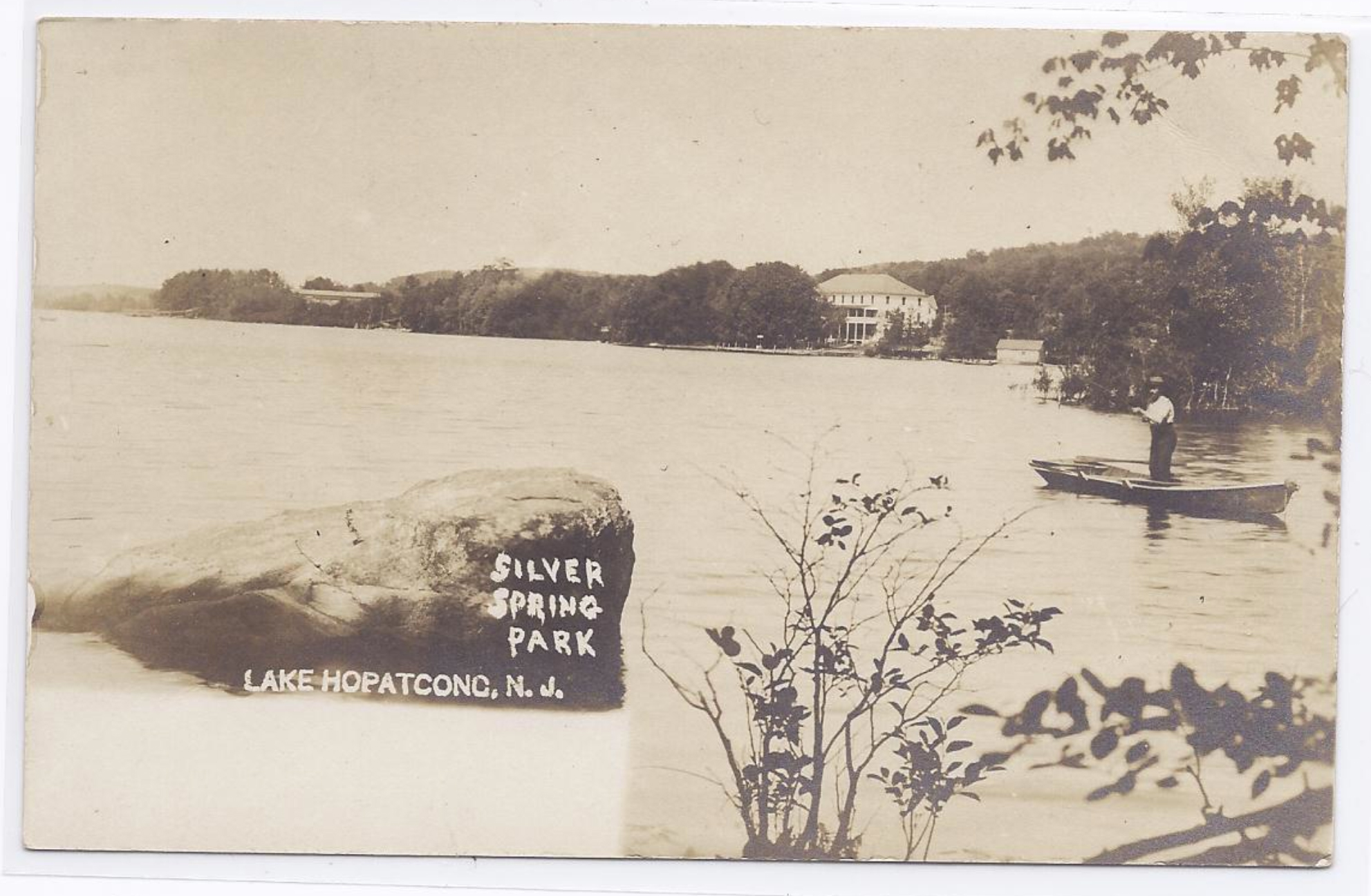 Lake Hopatcong - Fishing at Silver Spring Park - c 1910