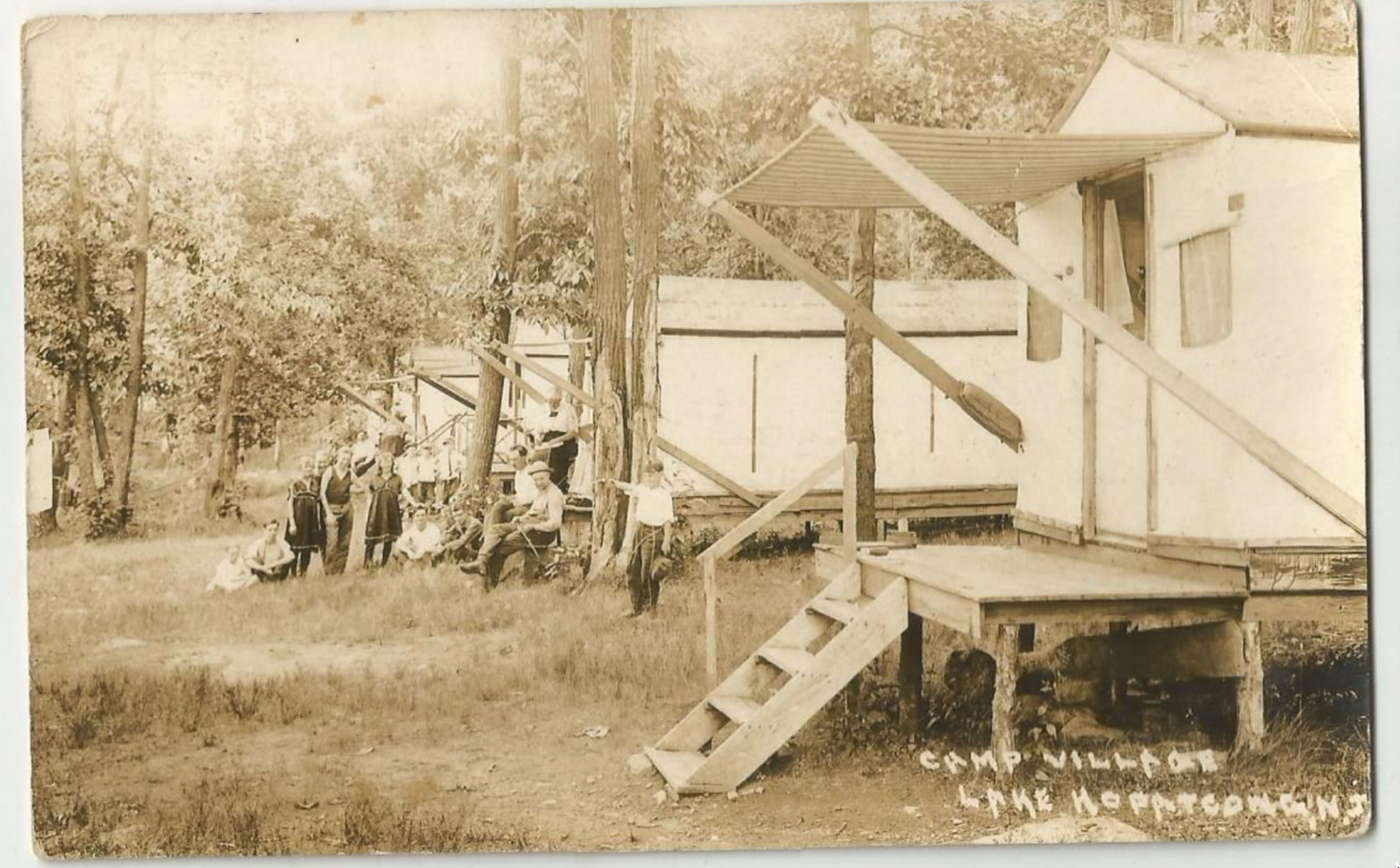 Lake Hopatcong - Hanging out at Camp Village - 1917