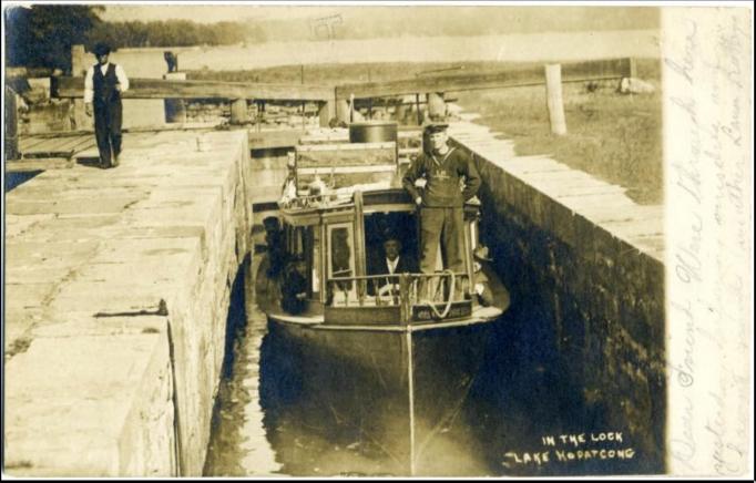 Lake Hopatcong - Lock on the Morris Canal - c 1910