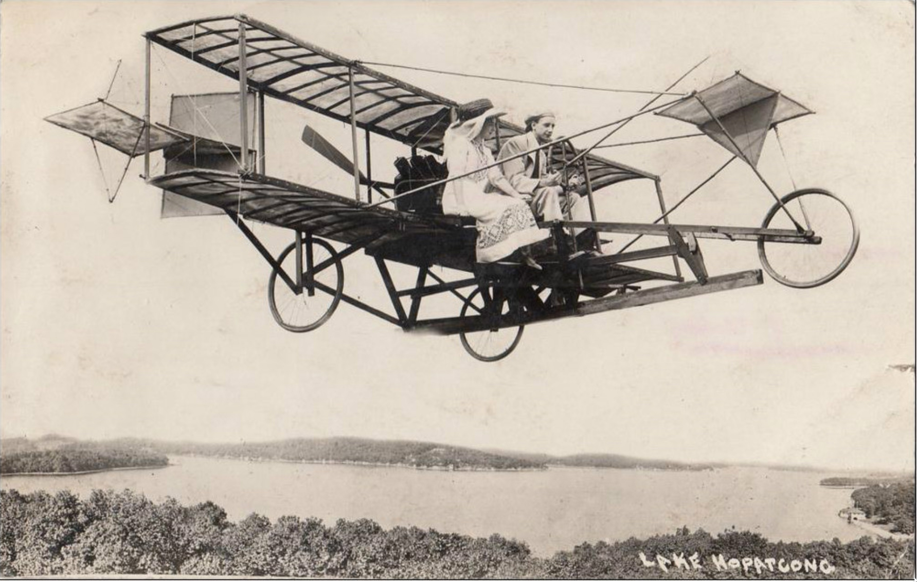 Lake Hopatcong - Looks like some high flying special effects fun - Harris - c 1910