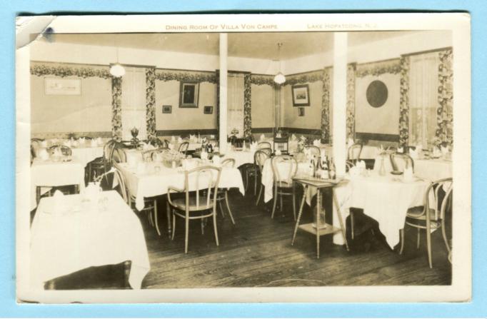 Lake Hopatcong - Said to be the Dining Room of Villa Von Campe - 1907