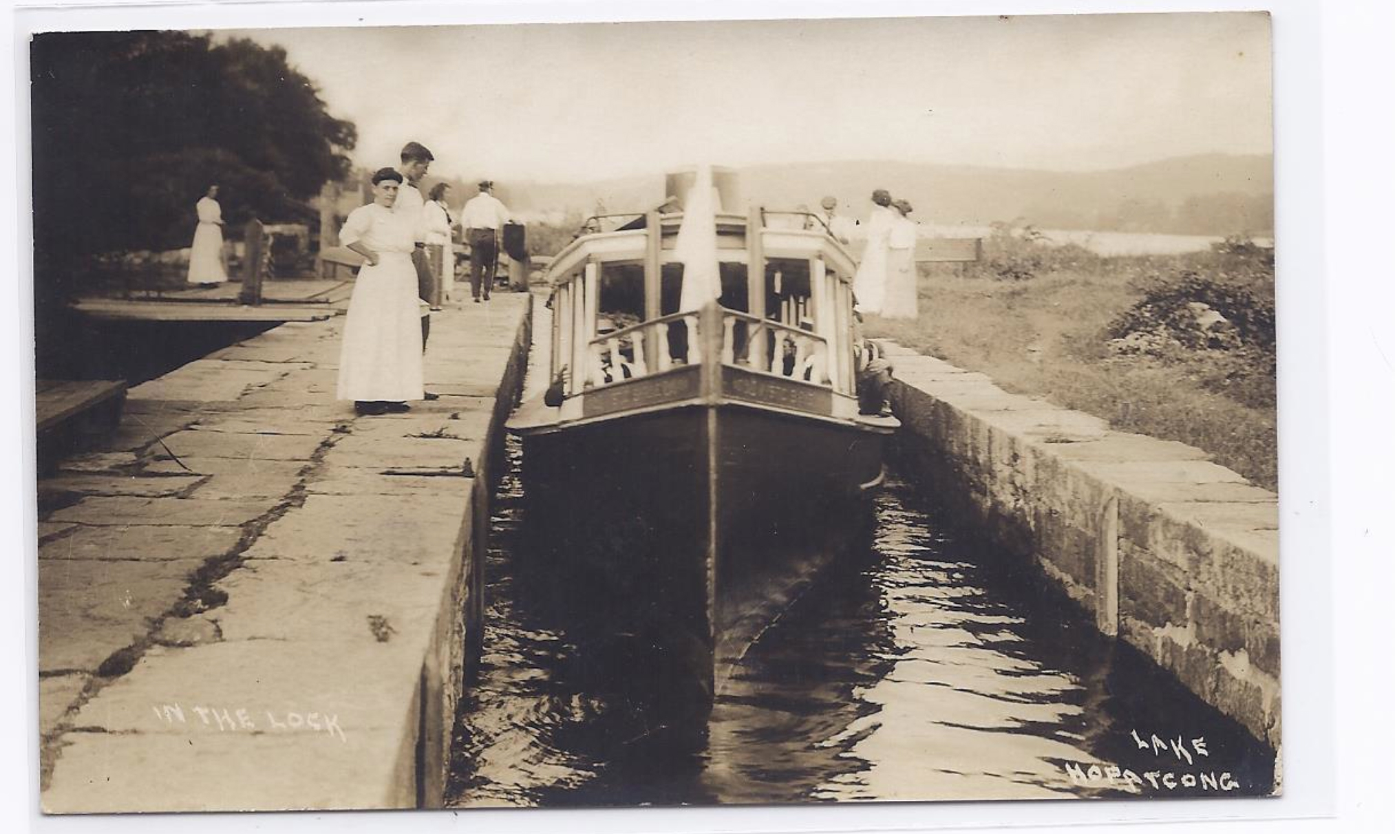 Lake Hopatcong - Steamboat in Lock-c1911