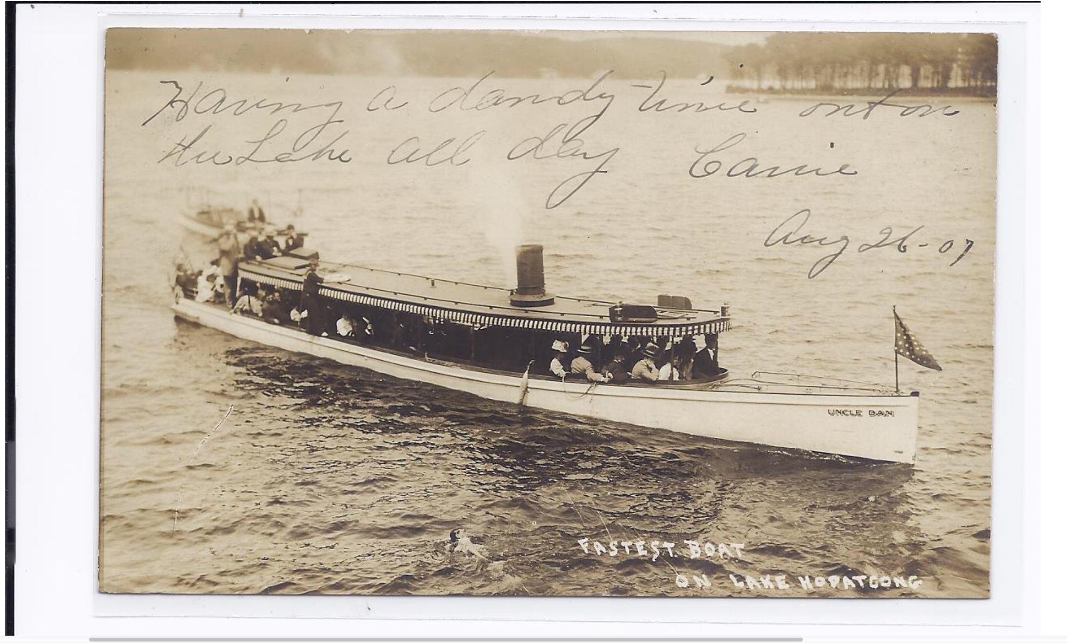Lake Hopatcong - The Steamboat Uncle Sam - 1907