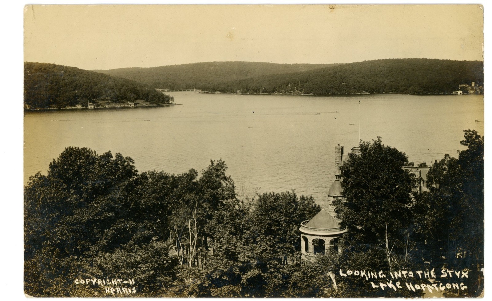Lake Hopatcong - view of lake from hotel - c 1910