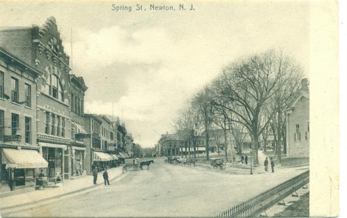 Newton - A view along Spring Street - 1908