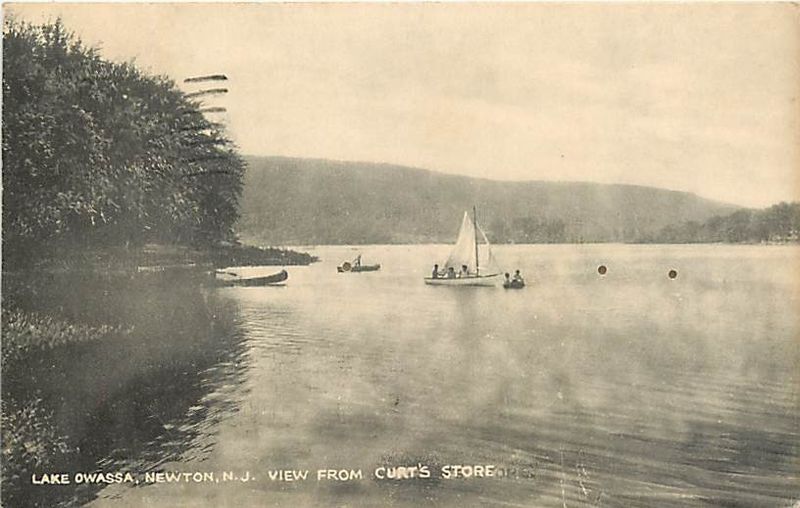 Newton - Sailboats on Lake Owassa - c 1910