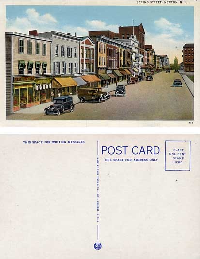 Newton - Spring Street view - 1910s-20s