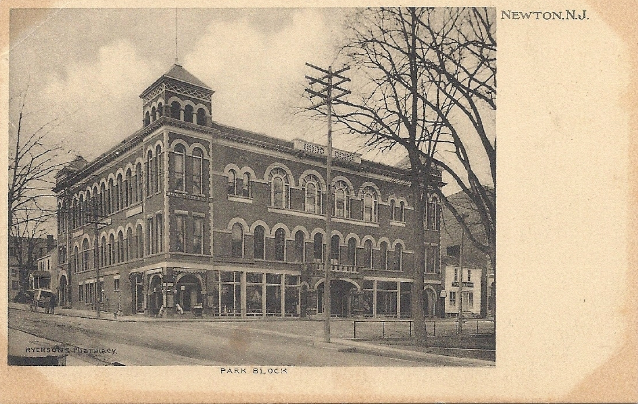Newton - The Park Block - c 1910