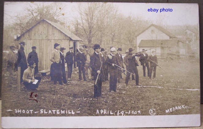 Newton Vicinity - Pigeon and skeet shoot at Slate hill - April 1907