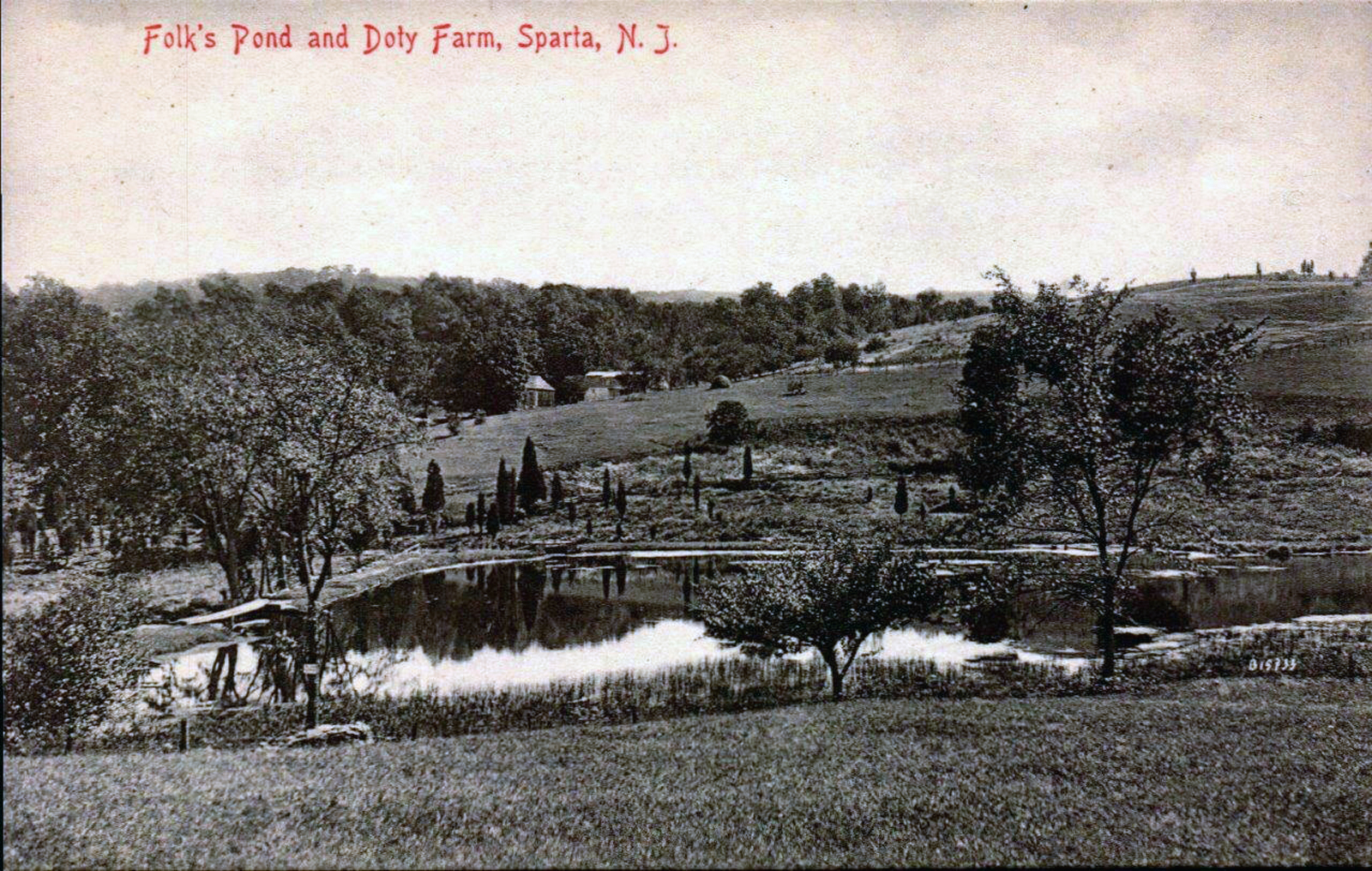 Sparta vicinity - Folks Pond and Doty Farm - c 1819 - b