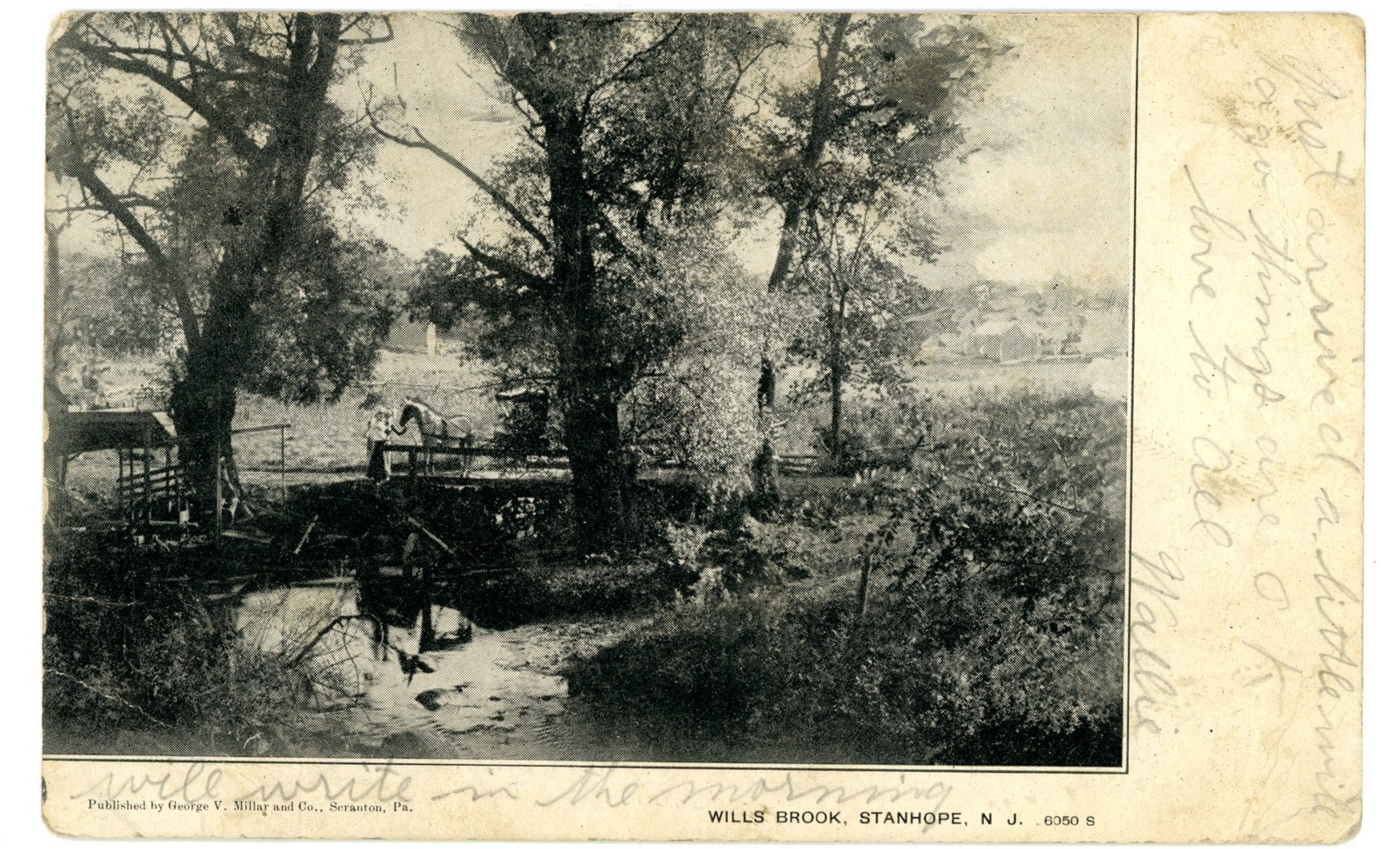 Stanhope - Wills Brook Bridge - c 1910