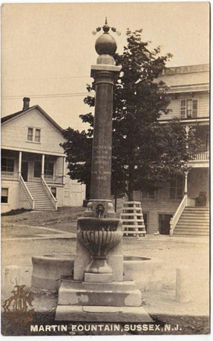 Sussex - Martin Fountain - Presented to the Borough of Sussex in 1902 - c 1905